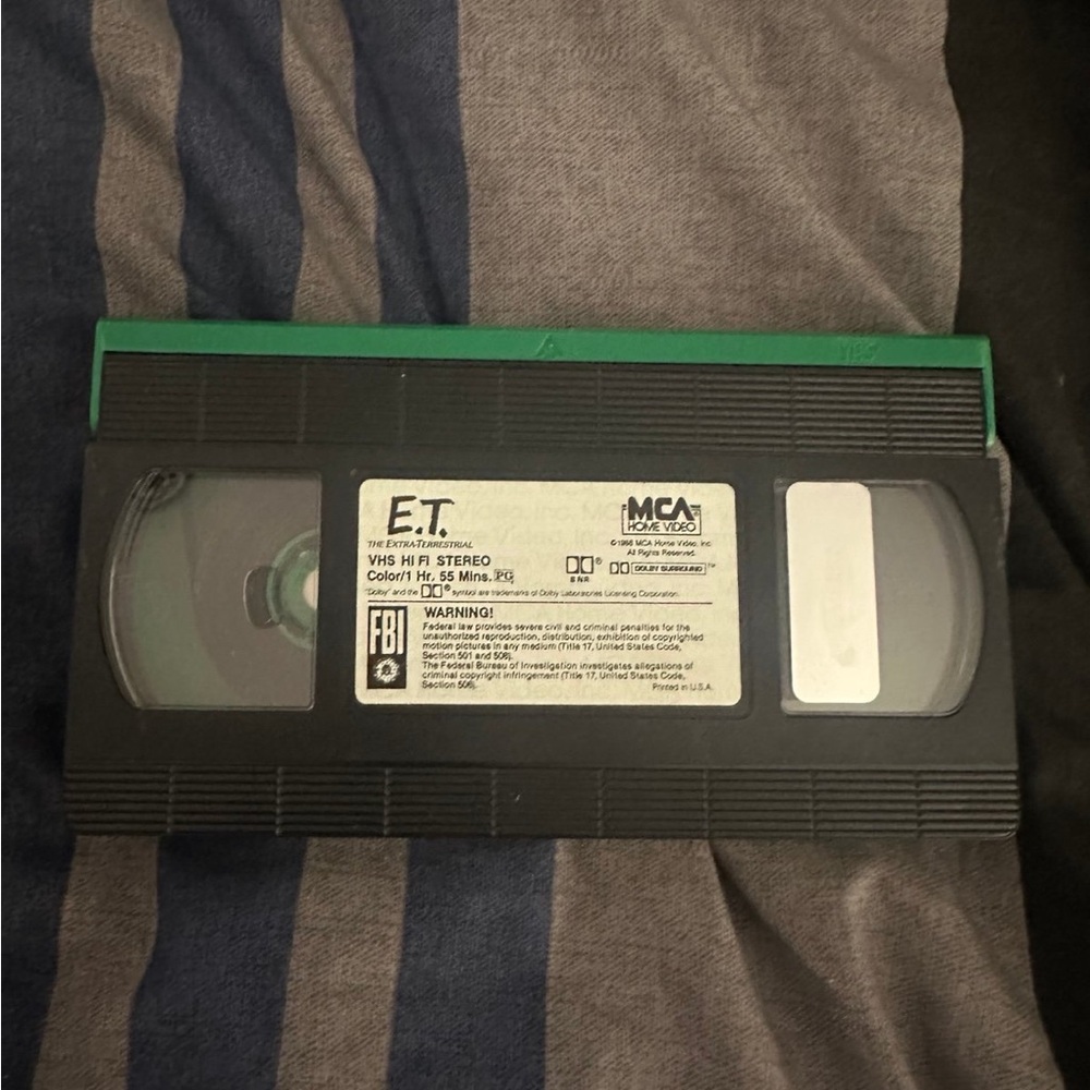 E. T. - MCA Black and Green VHS Tape